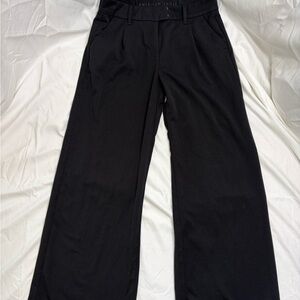 American Eagle Wide Leg Trouser Pants Black Size 4